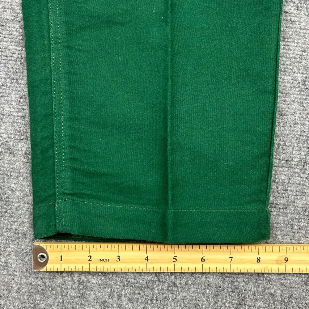 Samuel Windsor Moleskin Jeans Men 38S Green Cotton Straight Leg 5 Pocket Trouser